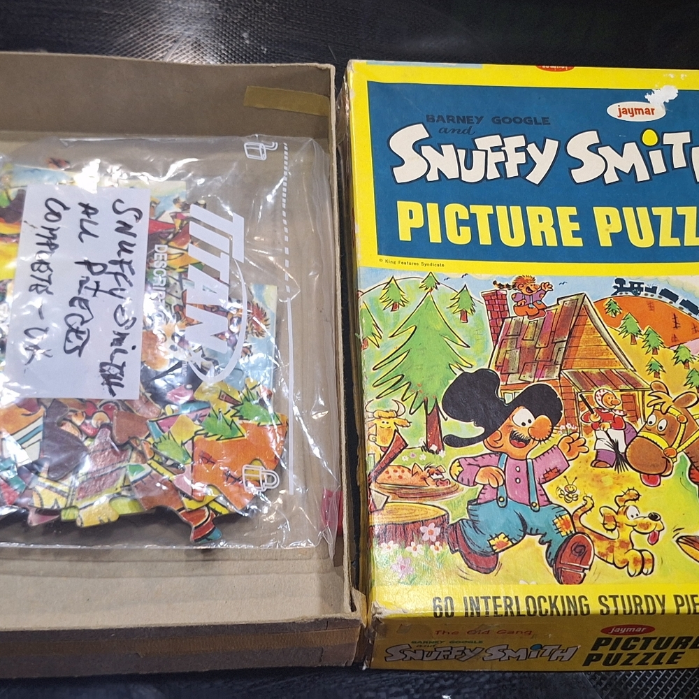 Barney Google & Snuffy Smith Picture Puzzle 60 Interlocking Peices 14" x 10"
